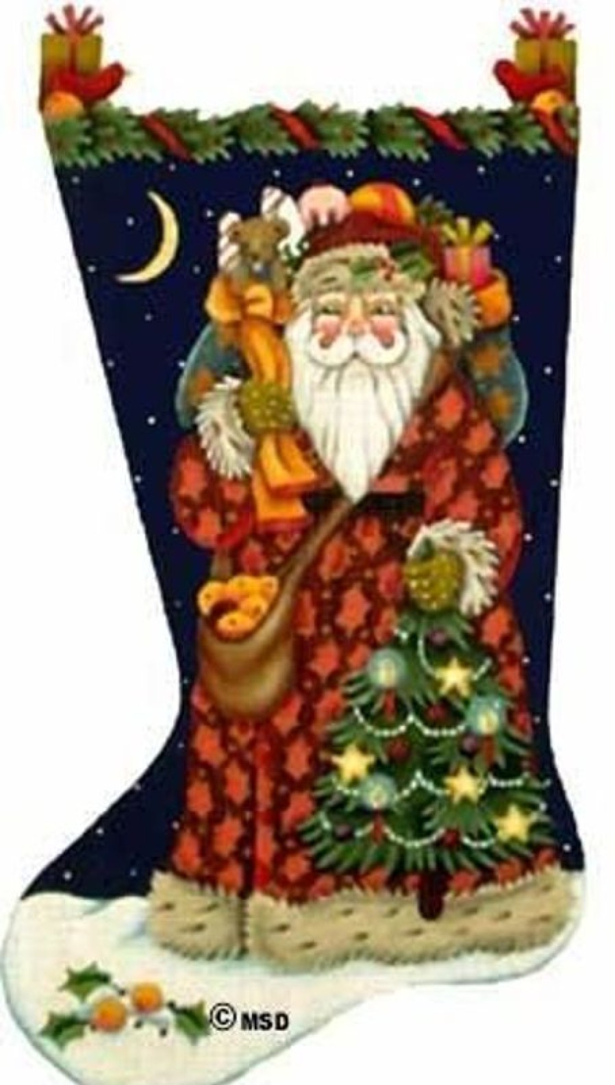 Christmas Stockings Melissa Shirley Designs  | Santa Socks Ii