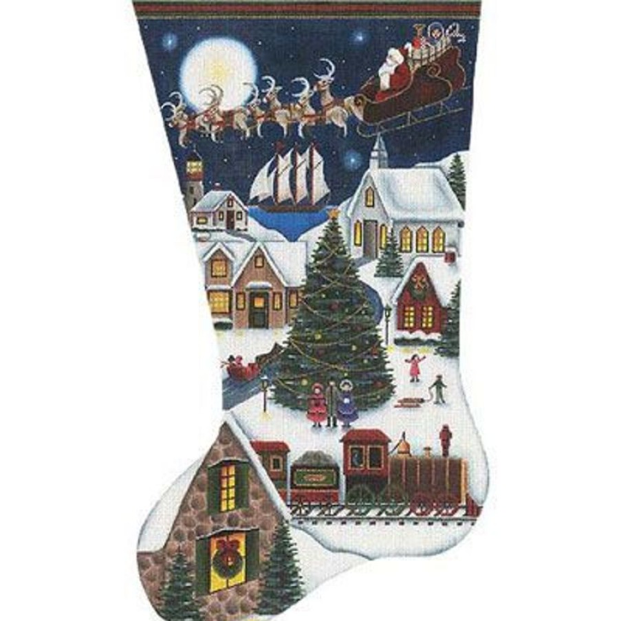 Christmas Stockings Rebecca Wood Designs  | Here Comes Santa 370