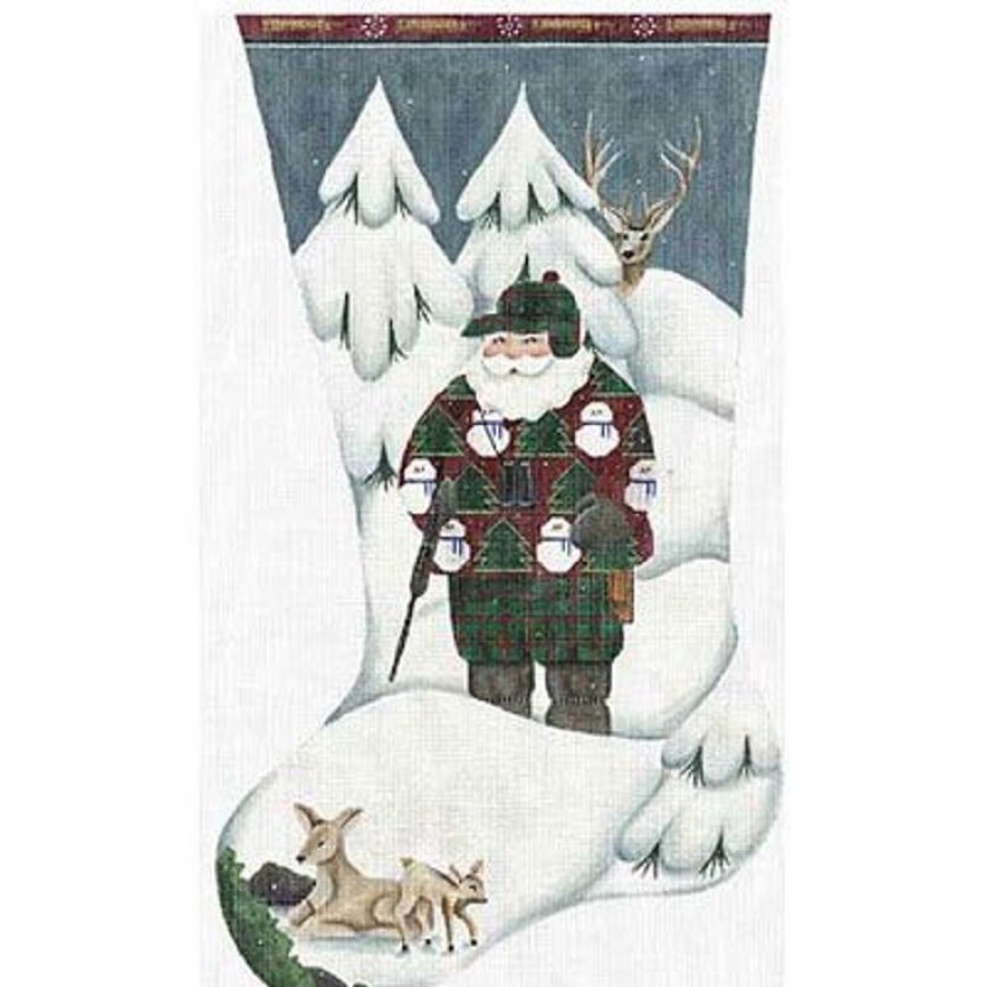 Christmas Stockings Rebecca Wood Designs  | Hunter Clause, Deer 13M